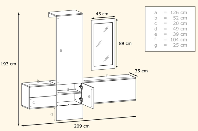 qualité prix pas cher du meuble d'entrée suspendu design